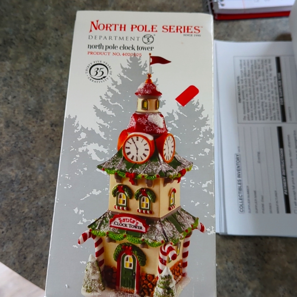 North pole clock tower, dept 56 north pole series